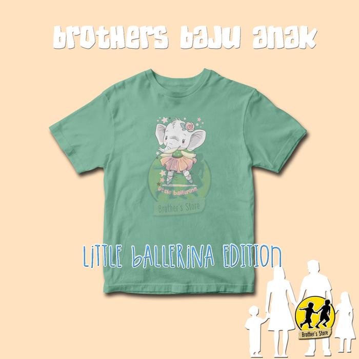 Gambar Baju Kaos Anak Katun Combed Premium Lengan Pendek Karakter hewan GAJAH - DUSTY GREEN, S dari Brothers Store Baju Anak undefined Tokopedia
