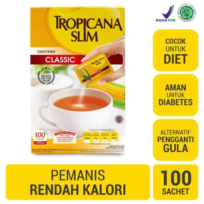 Gambar READY STOCK Tropicana Slim Sweetener DIABTX/CLASSIC 100 sachet Exp - DIABTX dari ricosaputrastoree undefined Tokopedia