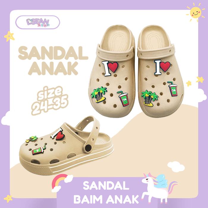 Gambar SEPATU SANDAL KODOK BAIM ANAK PEREMPUAN SIZE KECIL C230 C231 - Brown, 25 dari lseankids undefined Tokopedia
