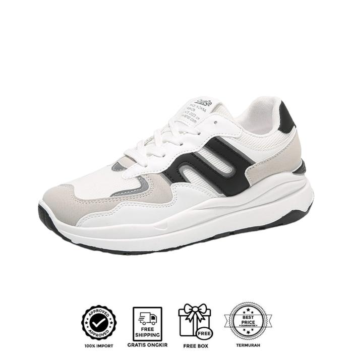 Gambar Sepatu Anak Olahraga Perempuan Sneakers Remaja Korea T-39 Size 36-40 - T-62 BLACK, 36 dari Fashionable Official Store undefined Tokopedia