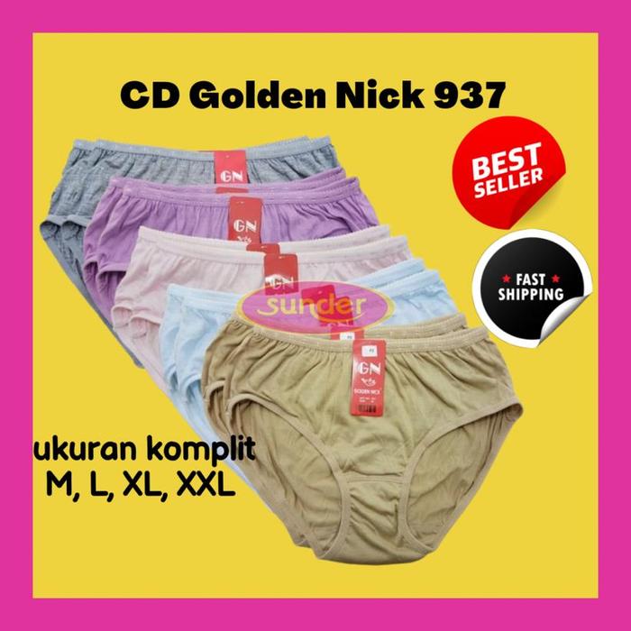 Gambar CD WANITA 937 M, CELANA DALAM GOLDEN NICK, CD WANITA SIZE KECIL - L dari Sunder Store undefined Tokopedia