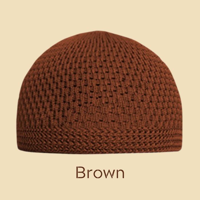 Gambar Peci Rajut Dewasa By Musamma - BROWN dari PabrikTrendyClothes undefined Tokopedia
