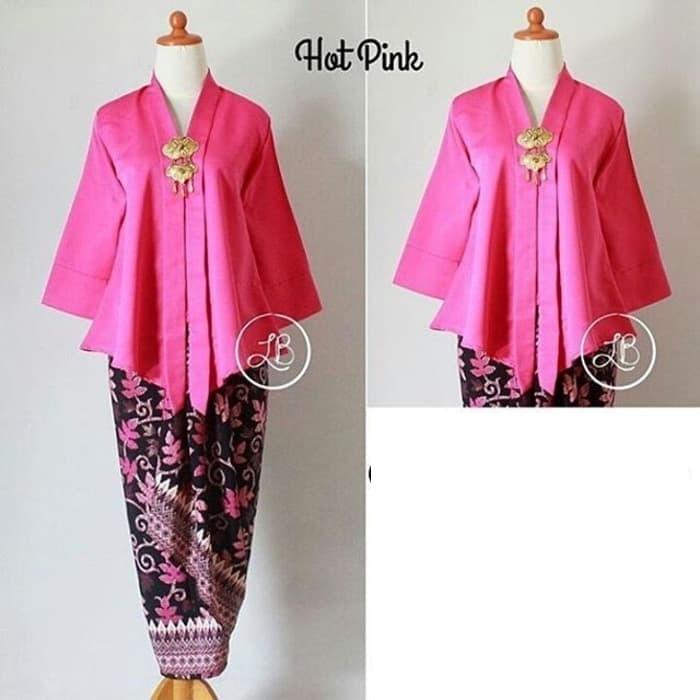 Gambar Kebaya Modern Set Floy Dark Tosca - SET HOT PINK, XXXL dari Aneka Kebaya Modern undefined Tokopedia