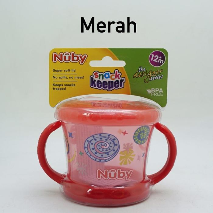 Gambar NUBY Snack Keeper Mangkok Snack Tempat Penyimpanan Snack Bayi Nubi - Merah dari Toysgraphy undefined Tokopedia