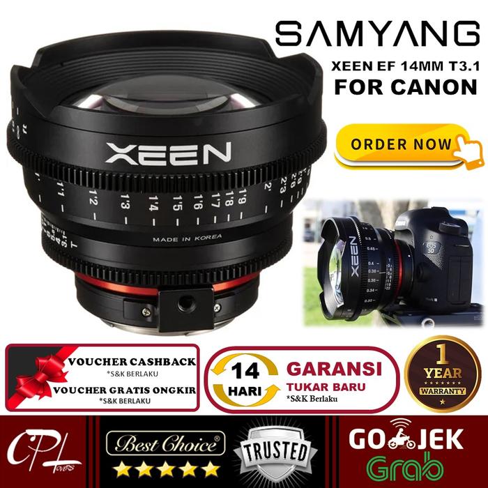 Jual Samyang Xeen 14mm Lensa Manual Focus for Canon EF Mount