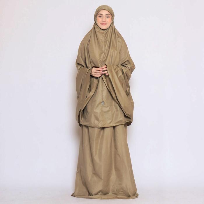 Gambar MUKENA TRAVELLING ATAS BAWAH AMAYA 2 IN 1 (RESELLETING LEHER) - MOCCA dari DS Modest undefined Tokopedia