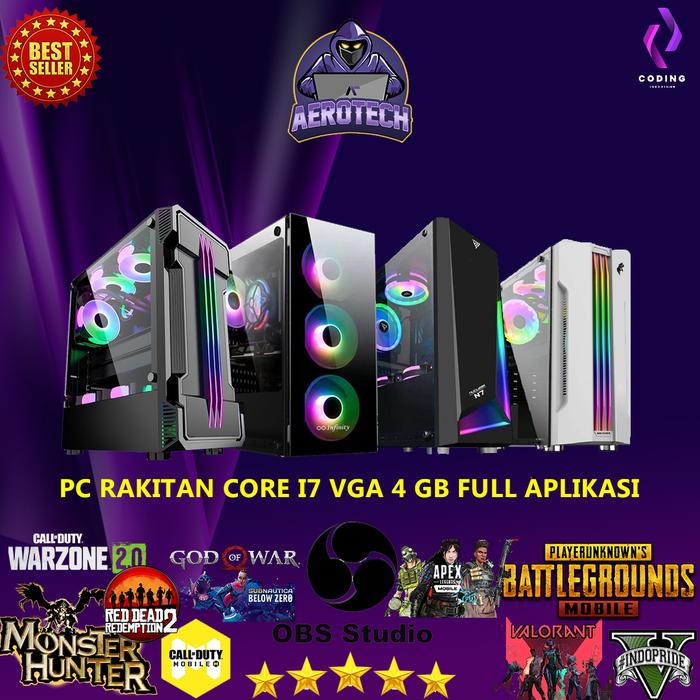 Gambar PC RAKITAN I7 3770|RAM 16 GB|VGA 4 GB|MONITOR 24 INCH 75 HZ|FULL SET - PC ONLY, 8GB/GT 710 2GB dari Aerotech Com undefined Tokopedia