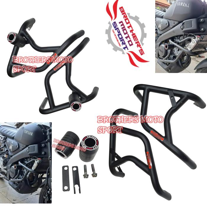 Jual tubular xsr155 pelindung body xsr155 crashbar xsr frame slider xsr