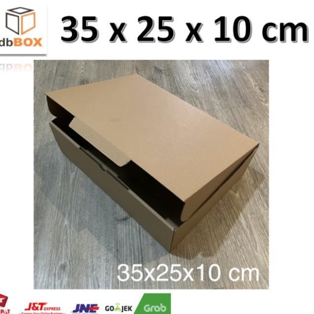 Gambar kardus 35x25x10 cm | box die cut dan easy usage | box pizza | box kue dari Oemah Packaging undefined Tokopedia