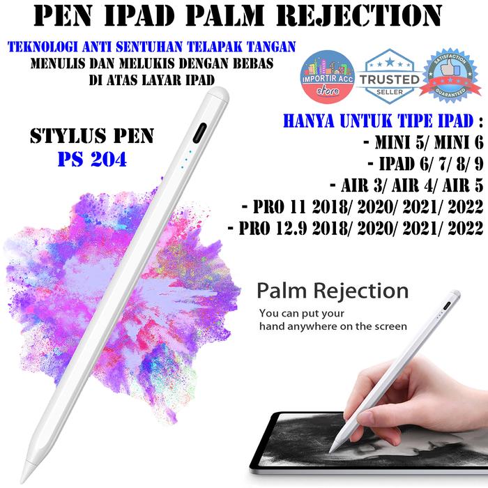 Pen Pencil iPad Gen Palm Rejection Capacitive Stylus Pen PS204
