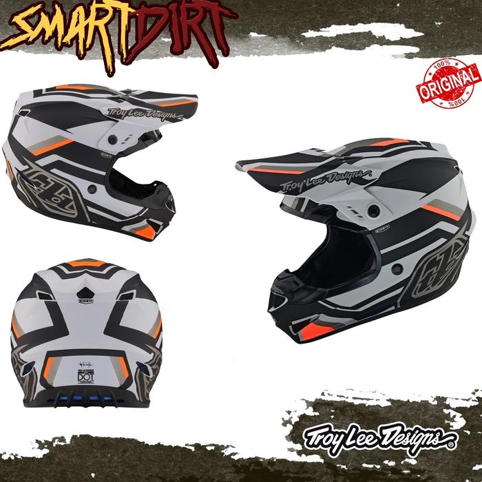 Gambar HELM FULL FACE TLD GP APEX HELM TLD APEX GP ORIGINAL - Grey Orange dari SMARTDIRT undefined Tokopedia