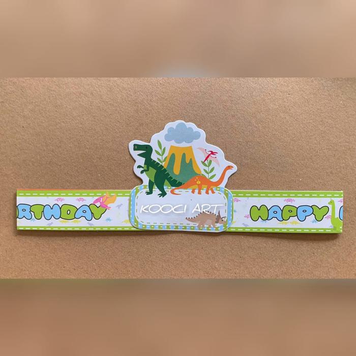 Gambar Topi pesta ulang tahun anak/topi ultah karakter kartun anak/unik/murah - Dinosaurus dari kooci balloon undefined Tokopedia