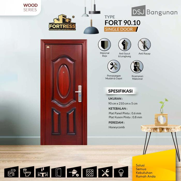 Gambar Fortress Pintu Baja Fort Wood Series - 90.13 dari DSJ Bangunan undefined 2 Tokopedia