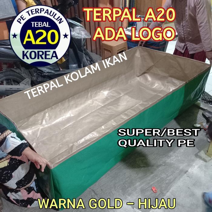 Gambar terpal kolam ikan uk 200x50x25 10varian a20 tebal - GOLD DALAM AIR, 100x50x25 dari Juragan terpal_NEW undefined Tokopedia