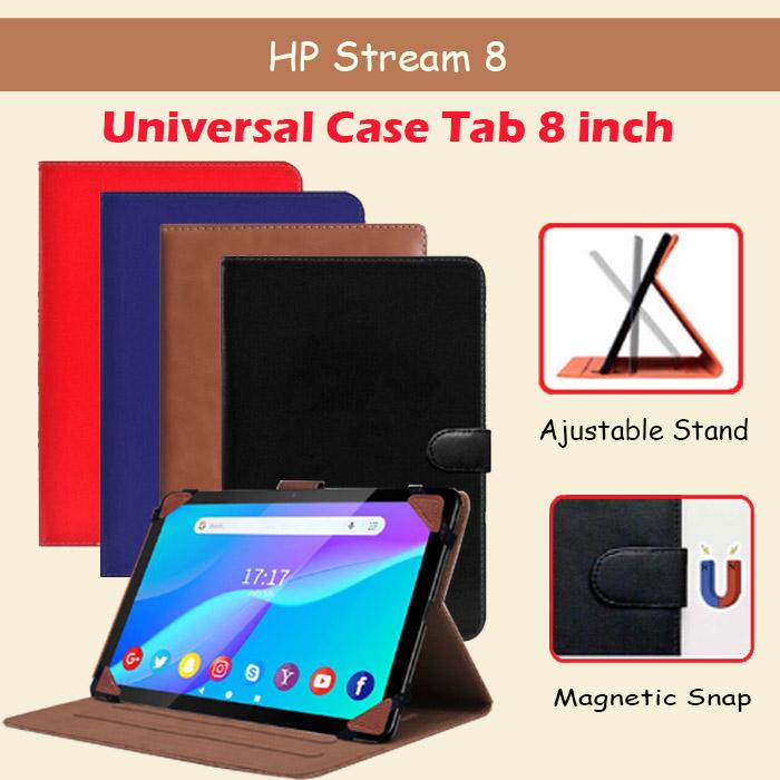 Jual HP Stream Book Cover Leather Case Stand Kesing Flipcase