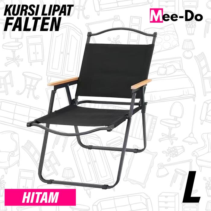 Gambar Kursi Outdoor Indoor Bangku Taman Teras Portable Multifungsi - FALTEN L-HITAM dari Mee Do undefined Tokopedia