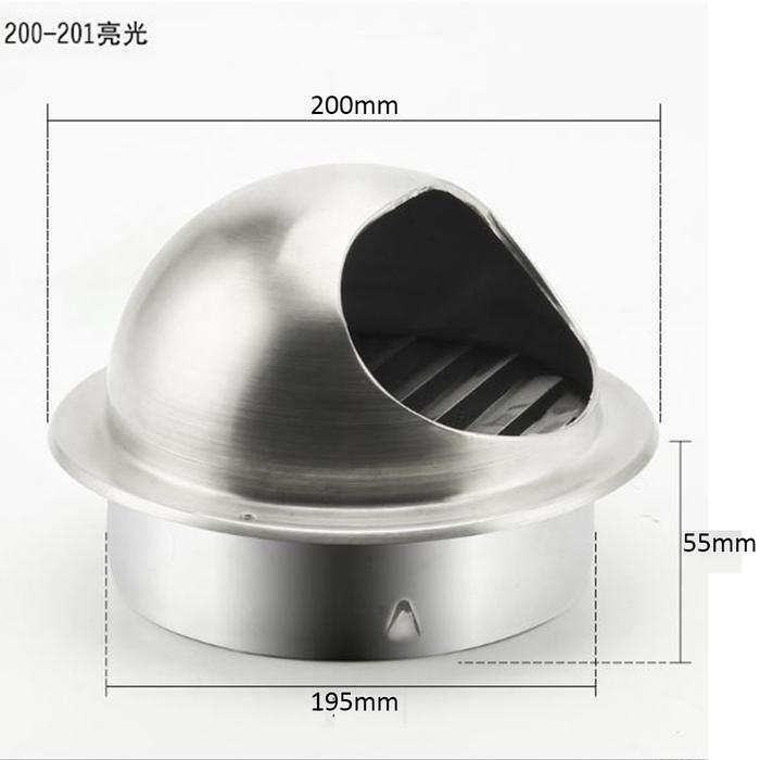 Gambar wall air vent grille ducting Ventilasi Udara exhaust Stainless 8 Inch - 200mm-201 dari D&A Mart undefined Tokopedia