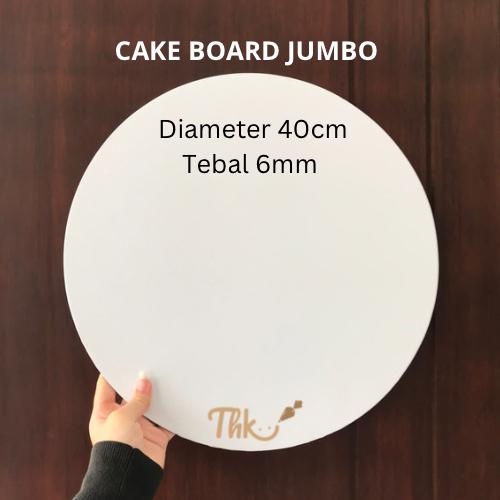 Gambar Cake Board Alas Kue Jumbo Putih / Marble Putih BULAT 40cm - Putih Polos, Bulat - 40cm dari Toko Hiasan Kue undefined Tokopedia
