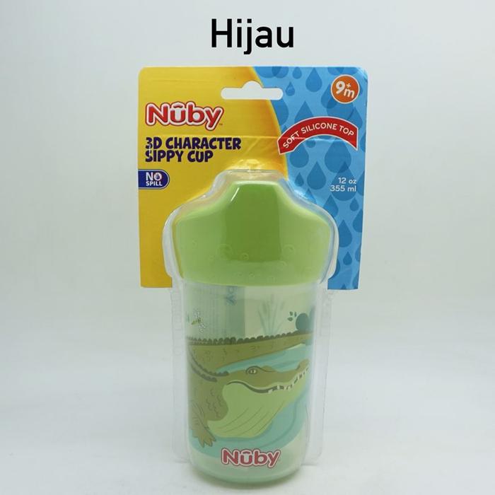 Gambar Nuby 3D Character Spout Cup Botol Gelas Minum Bayi Anak Nubi - Hijau dari Toysgraphy undefined Tokopedia