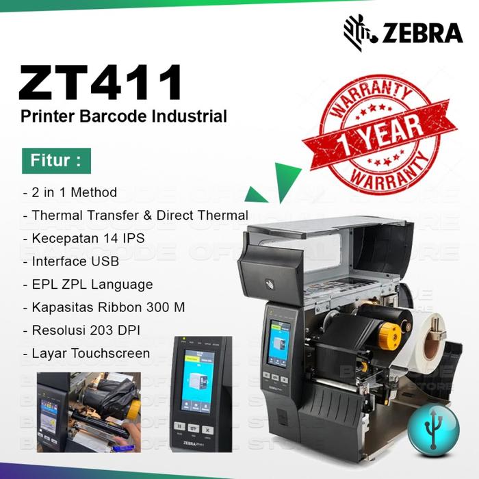 Gambar Printer Cetak Label Alamat Pengiriman Produk Marketplace ( TSC ME240 ) - ZT411 dari Barcode Store Solutions undefined Tokopedia