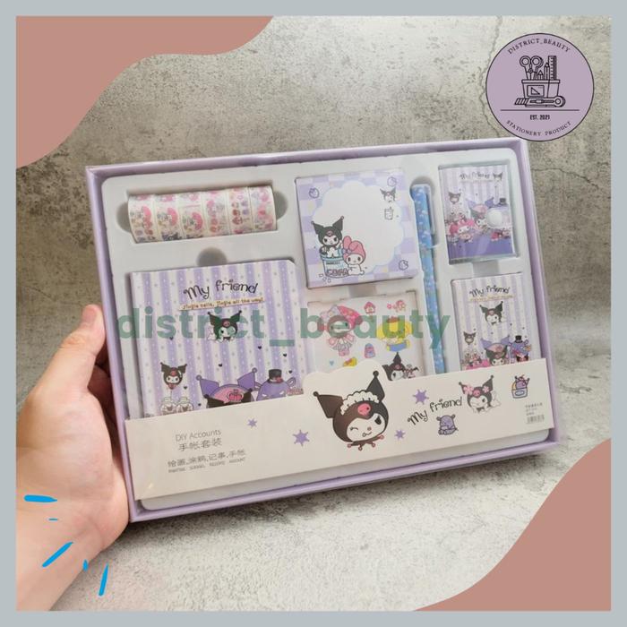 Gambar JURNAL 7 IN 1 KUROMI SET ALAT TULIS JURNAL TERLENGKAP MOTIF CINNAMOROL - KUROMI dari district_beauty undefined Tokopedia