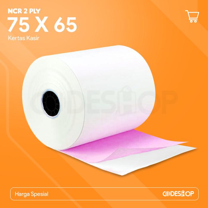 Gambar Kertas Kasir 75x65 mm 2 Ply Struk 75 x 65 mm Dot Matrix Rangkap dari Codeshop Surabaya Barat undefined Tokopedia