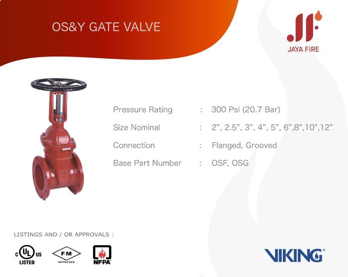 Jual VIKING OS&Y Gate Valve 4