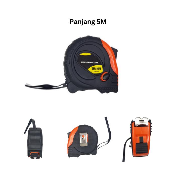 Gambar ALAT UKUR ROLL METER METERAN TANGAN KETUPAT KARET 5METER 7.5METER MURA - 5 Meter dari WarungzAbah undefined Tokopedia
