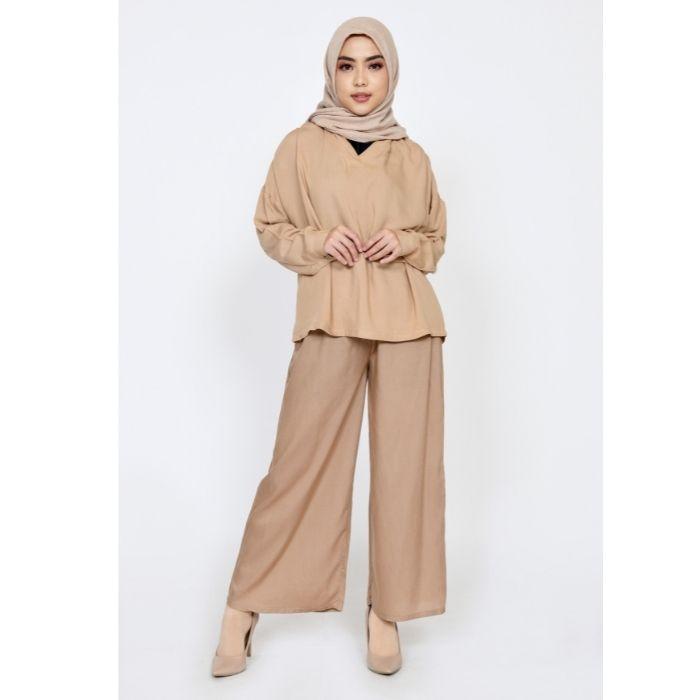 Gambar Setelan Muslim Wanita fit to XL LEZAHRASIGNATURE SET Kulot Intan - BROWN, M dari LEZAHRASIGNATURE undefined Tokopedia