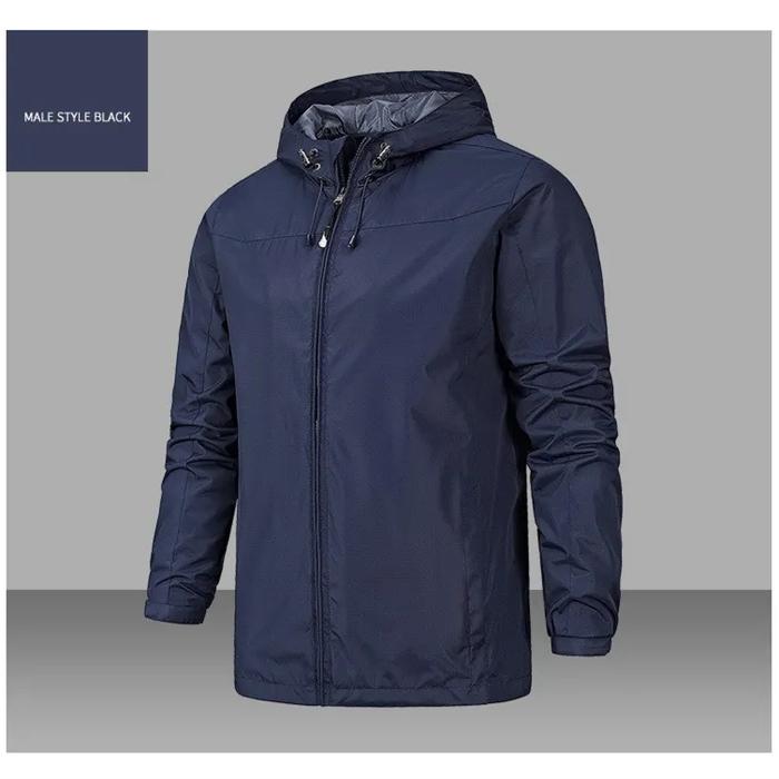 Gambar jaket outdoor/jaket motor pria/jaket taslan - navy, S dari NEW OPTIMIS undefined Tokopedia