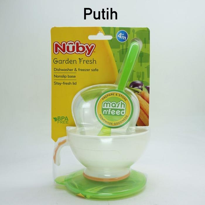 Gambar Nuby GF Mash & Feed Garden Fresh Pelumat Makanan Bayi Nubi - Putih dari Toysgraphy undefined Tokopedia