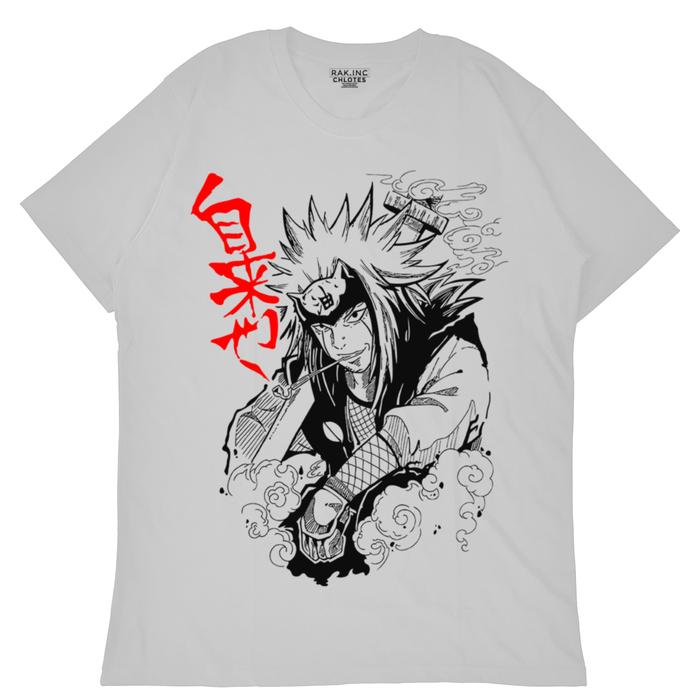 Gambar Baju Putih Pria Kaos Anime Naruto - Jiraiya / Tshirt Distro Ori Manga - M dari RAK.INC CHLOTES undefined Tokopedia