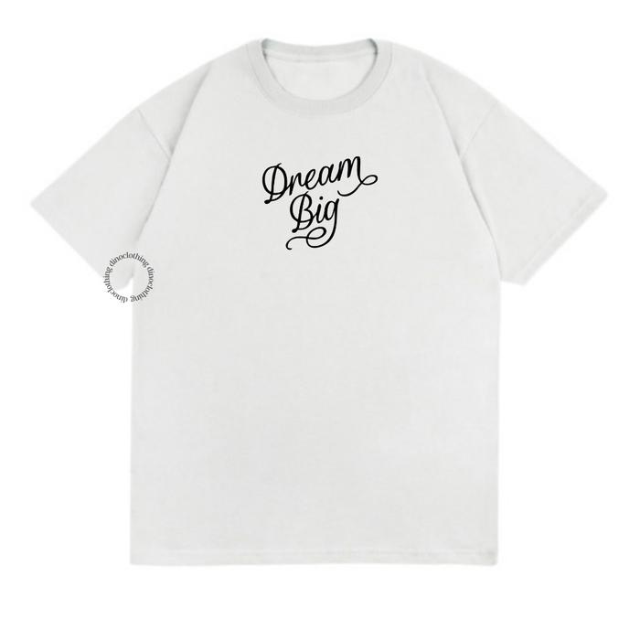Gambar Dino Clothing - KAOS DREAM/QUOTES TSHIRT / KAOS OVERSIZE WANITA - Putih, S dari This is Dino undefined Tokopedia