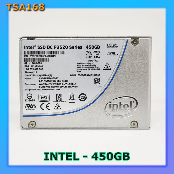 Gambar Intel Samsung Toshiba Kioxia U.2 U2 NVMe SSD 2.5" Gen4 Not M2 SAS SATA - Intel450GB dari TSA168 undefined Tokopedia