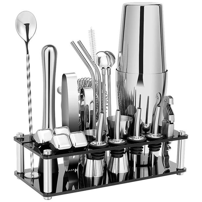 Gambar 23pc Paket Lengkap Cocktail Shaker Stainless Barista Boston Shaker Set - 23pcs dari Daily-Mall undefined Tokopedia