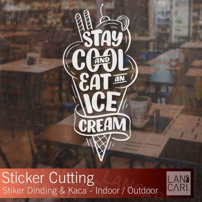 Gambar Sticker Cutting Dekorasi Kaca Ice Cream Decor Stiker Cutting Dinding - Putih, S dari LANCARI undefined Tokopedia
