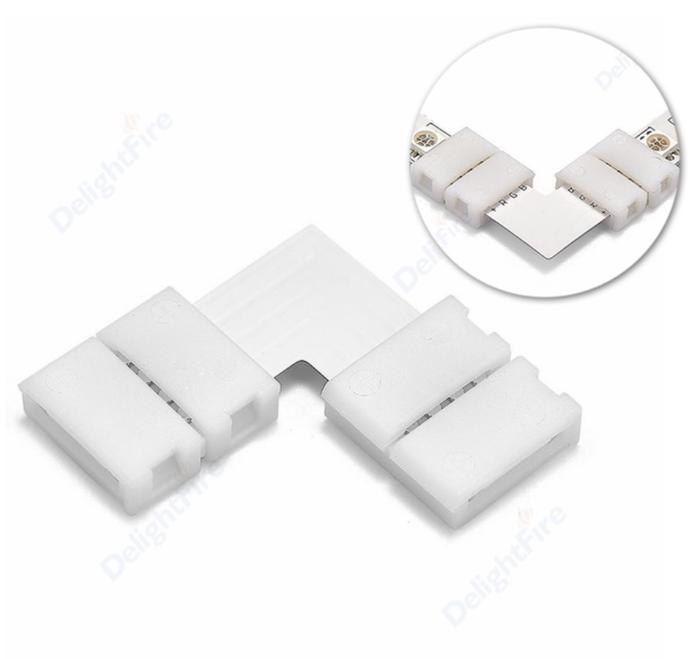 Gambar Konektor Led Strip 4 Pin 10mm Strip to Strip Tipe L T dan X - Konektor Tipe L dari Rumah IOT undefined Tokopedia