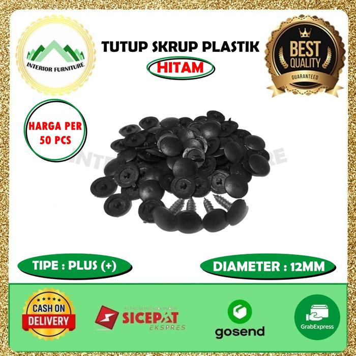 Gambar Tutup Sekrup Tutup Skrup Plastik Dop Screw Cap Cover Skrup MURAH - Hitam dari InteriorFurnitureIndonesia undefined Tokopedia