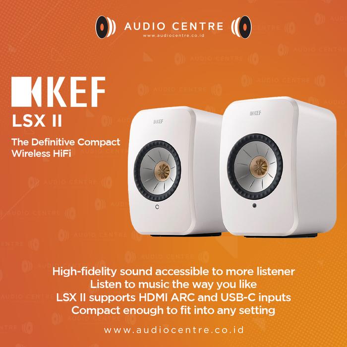 Gambar KEF LSX Wireless II LSX II Active Wireless HiFi speakers - Soundwave - Mineral White dari Audio Centre Official undefined Tokopedia