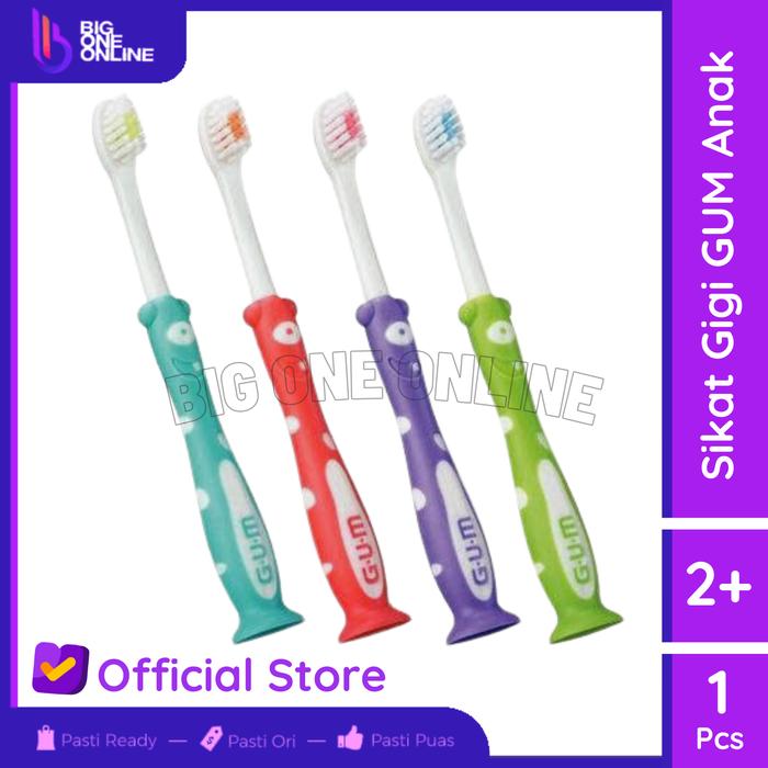 Gambar Sikat Gigi GUM Anak 2+ Tahun, GUM Monsterz Toothbrush 901P Balita - Random dari Big One Online undefined Tokopedia