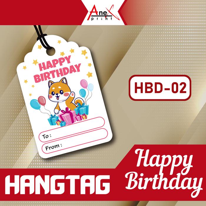 Gambar HANGTAG HAPPY BIRTHDAY / KARTU UCAPAN ULANG TAHUN / BIRTHDAY GIFT CARD - HBD-02 dari Anex Print undefined Tokopedia