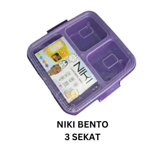Gambar ￼Kotak makan Niki BENTO lunch Box 4 sekat 1500ml Food Grade - NIKI BENTO 900 dari TokoLilySemarang undefined Tokopedia