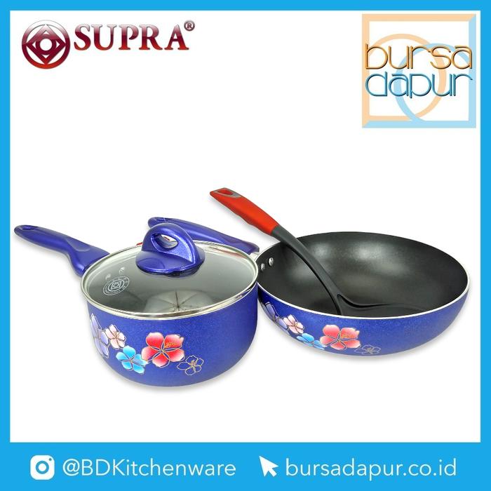 Gambar Supra Rosemary Set Non Stick Lavender Set 4 pc - Blue dari Bursa Dapur Mall undefined Tokopedia