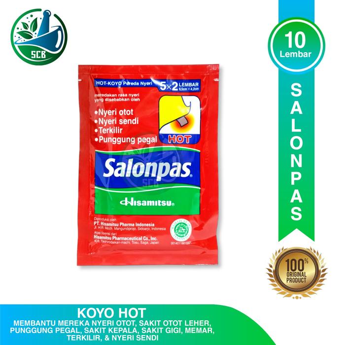 Gambar Koyo Salonpas Hijau Biru - Isi 10 Lembar - Hot 10 Lembar dari SCB88 undefined Tokopedia