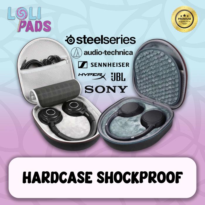Gambar Hardcase Headset Case Sony Headphone Pouch Hard Case bag for JBL Sony - EXT BLACK, INT DARKGREY dari LoliPads undefined 4 Tokopedia