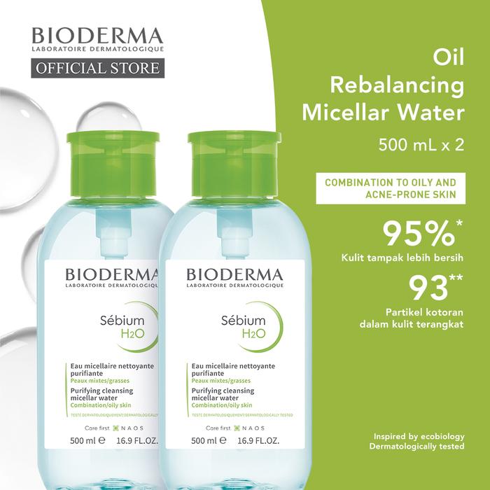 Gambar Bioderma Sebium H2O 500 ml Pump Twin Pack dari Bioderma Indonesia undefined Tokopedia