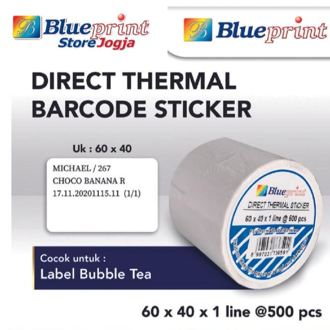 Gambar Direct Thermal Sticker 60 x 40 BLUEPRINT Label Stiker 60x40 mm 1 Roll dari blueprint store jogja undefined Tokopedia