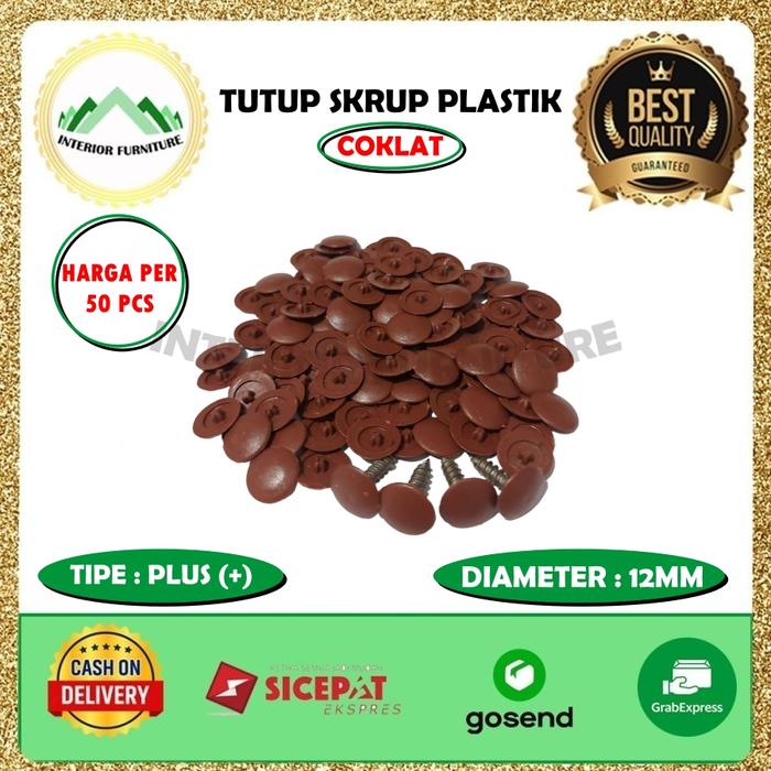 Gambar Tutup Sekrup Tutup Skrup Plastik Dop Screw Cap Cover Skrup MURAH - Cokelat dari InteriorFurnitureIndonesia undefined Tokopedia
