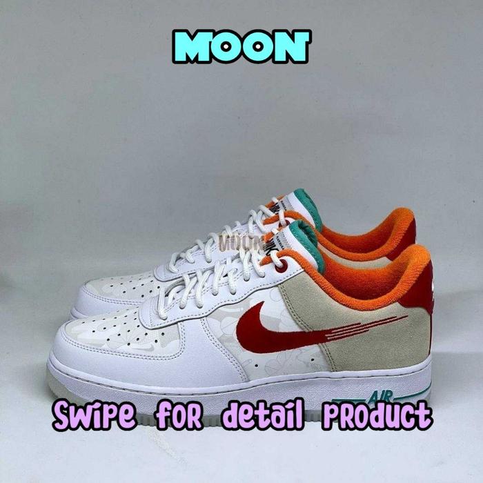 NIKE AIR FORCE '07 MENS PRM JUST DO IT WHITE RED ORIGINAL RESMI 40 di  Moon Business Tokopedia