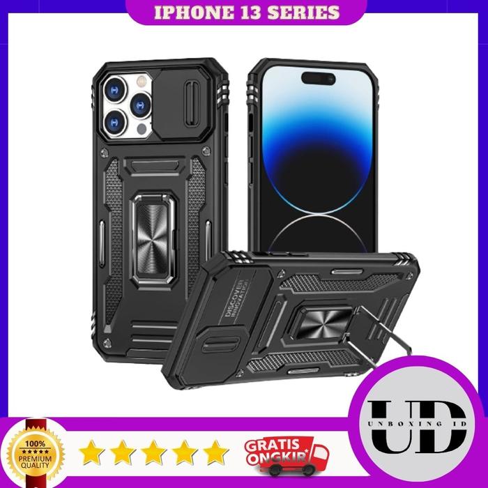 Gambar Premium Casing iPhone 13 Pro Max Case iPhone 13 Pro Ring Slide Camera - Hitam, iP 13 Pro Max dari UNBOXING ID undefined Tokopedia